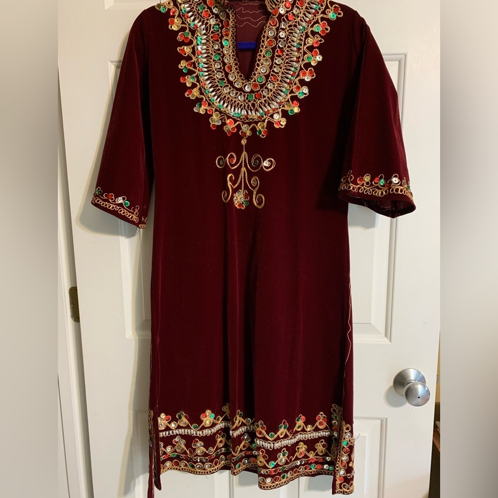 Vintage 70s beaded dress